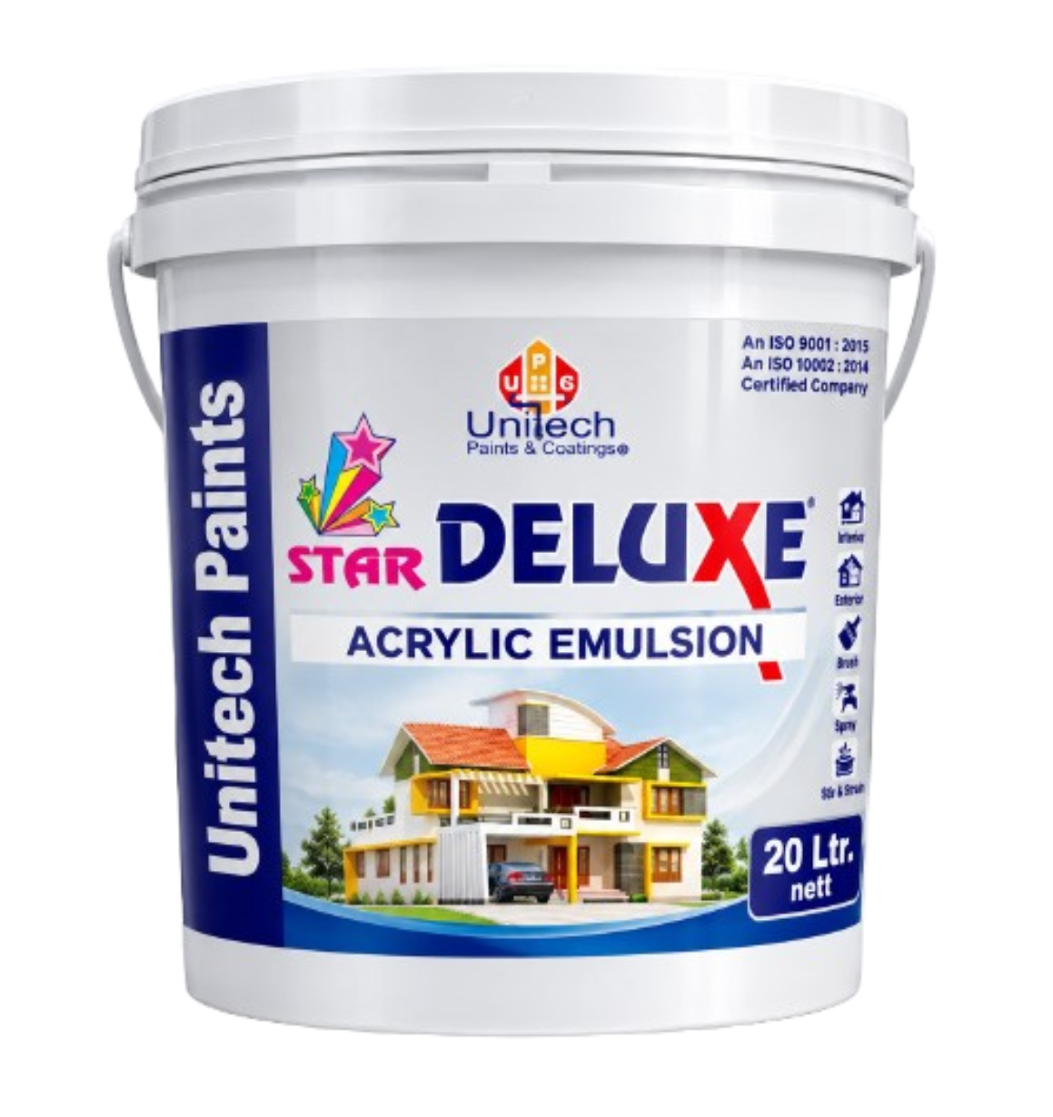 Unitech Star Deluxe Acrylic Emulsion paint bucket